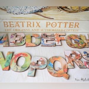 Beatrix Potter/Peter Rabbit Wooden Alphabet Decor letters